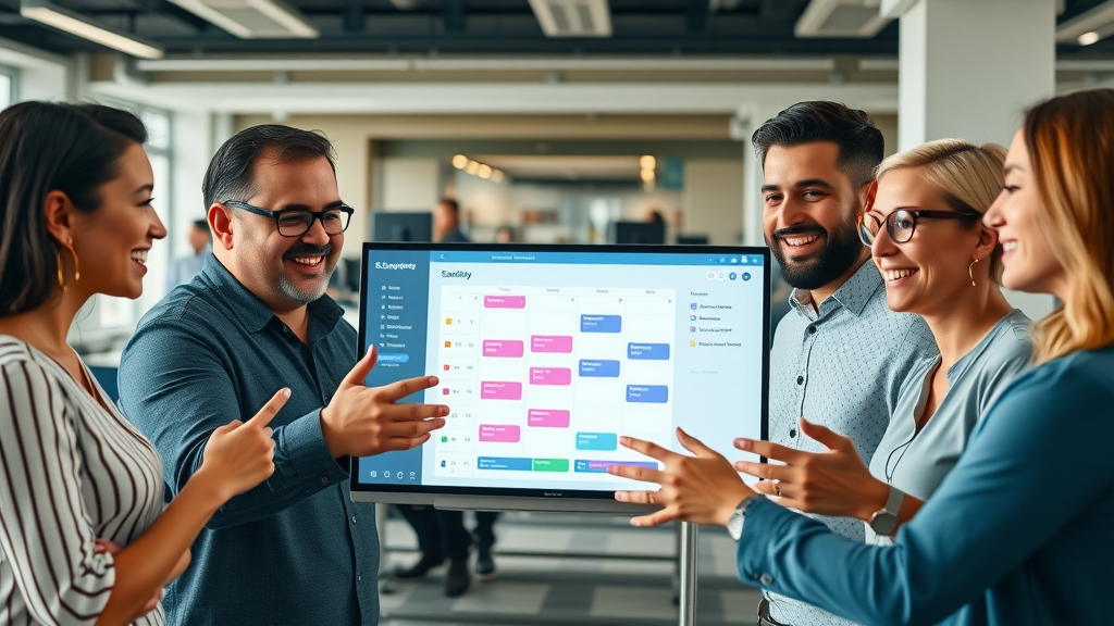 social media content calendar planner with drag-and-drop features and team collaboration