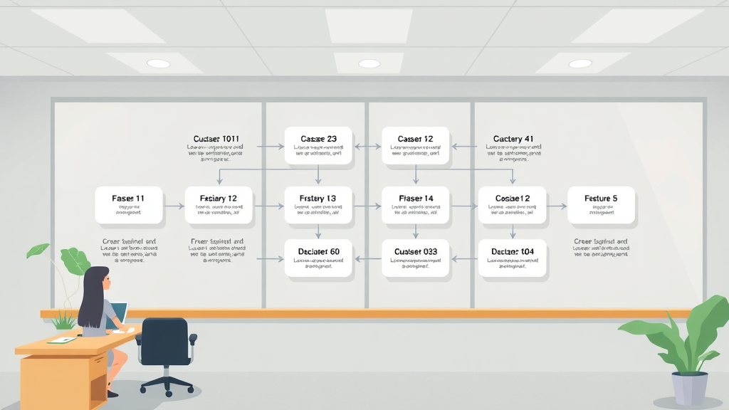 Organized content creation workflow process flow diagram