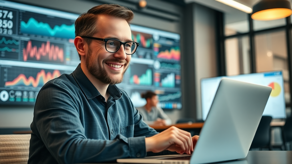 business analyst reviewing editorial calendar content analytics, content calendar performance