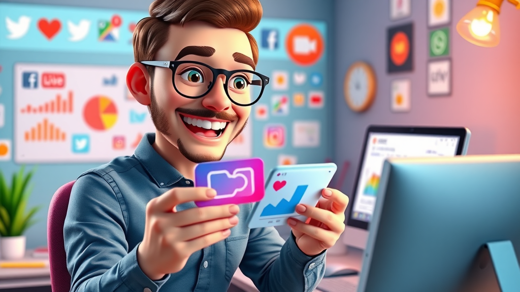 social media marketing campaign: Social media manager monitoring live analytics on multiple platforms